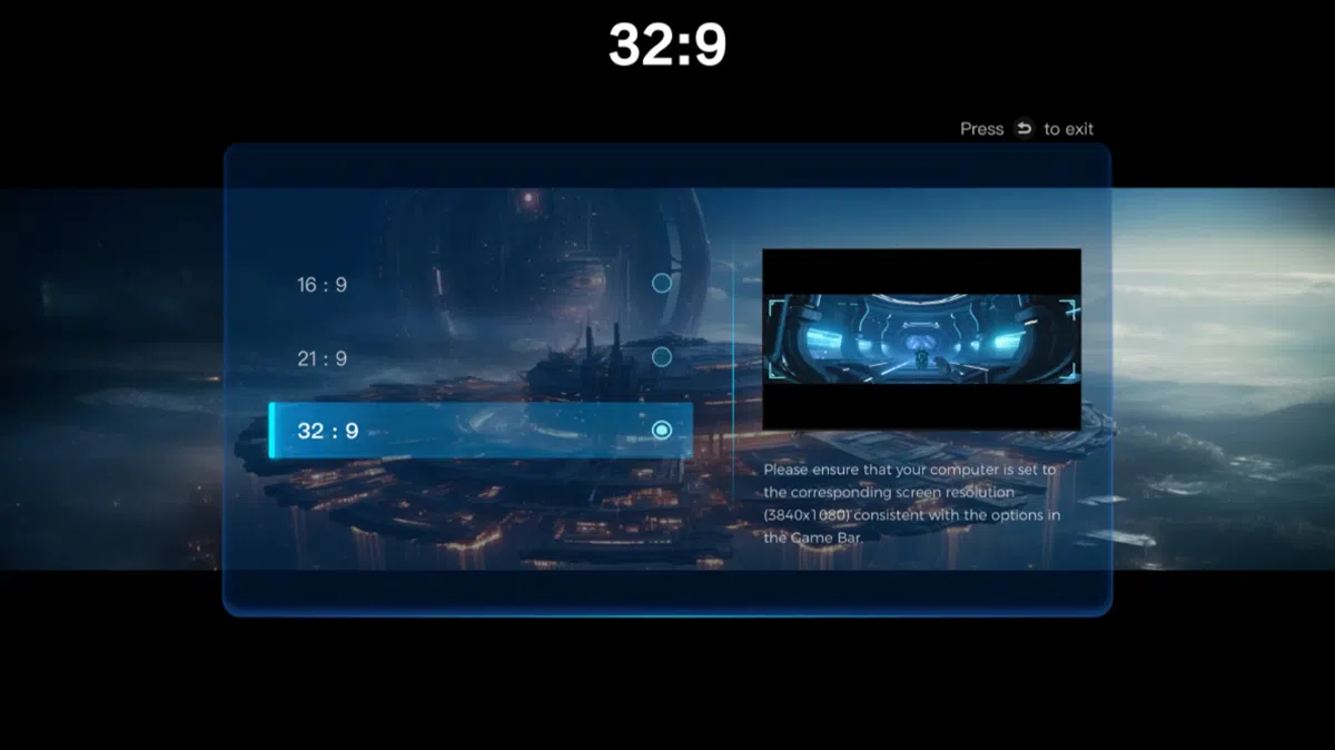 Vista de juego ultrapanorámica