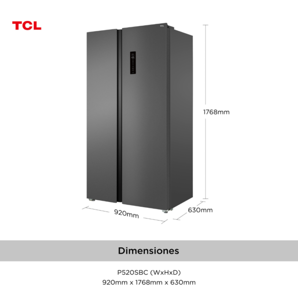 Nevera TCL SIDE BY SIDE P520SBC - Imagen 5