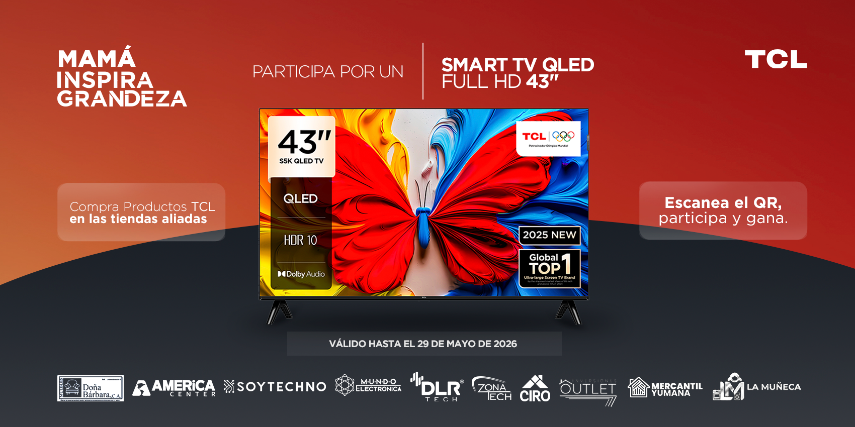 Banner TCL Mamá Inspira Sorteo TV