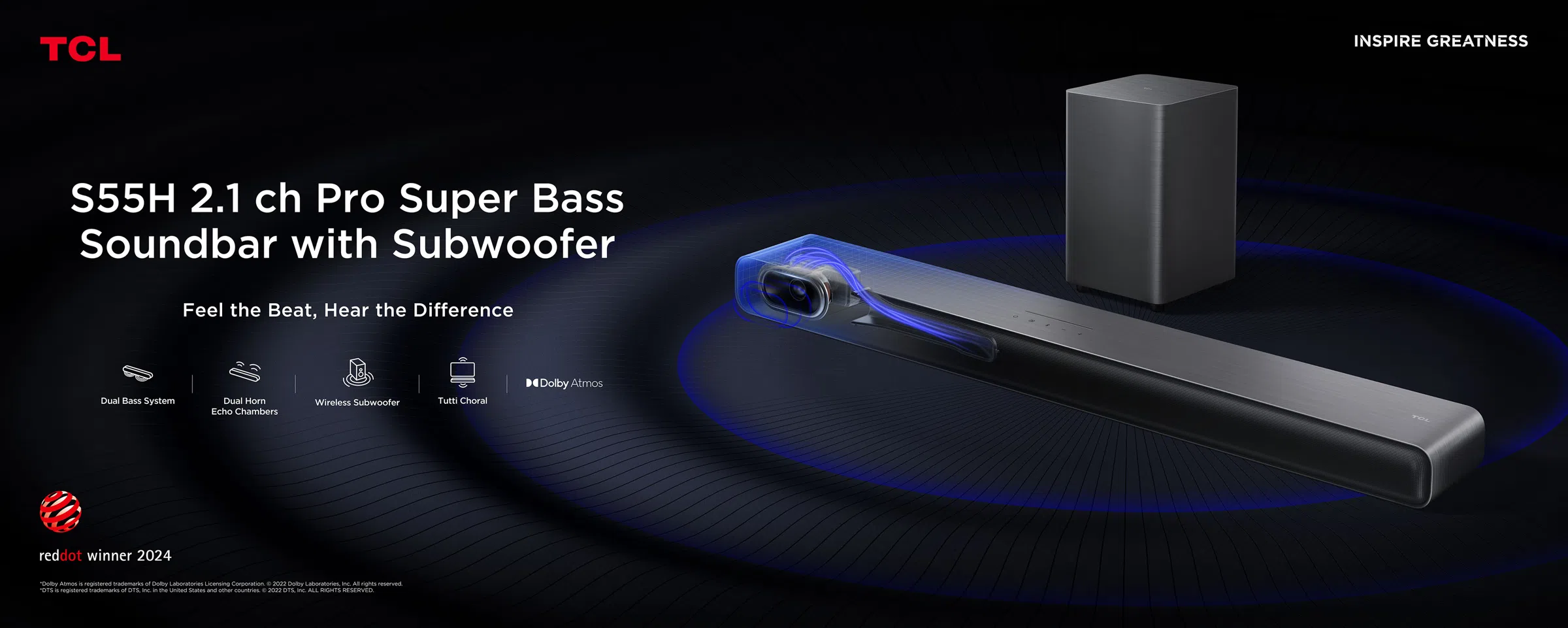 Barra de Sonido TCL S55H modelo S55K
