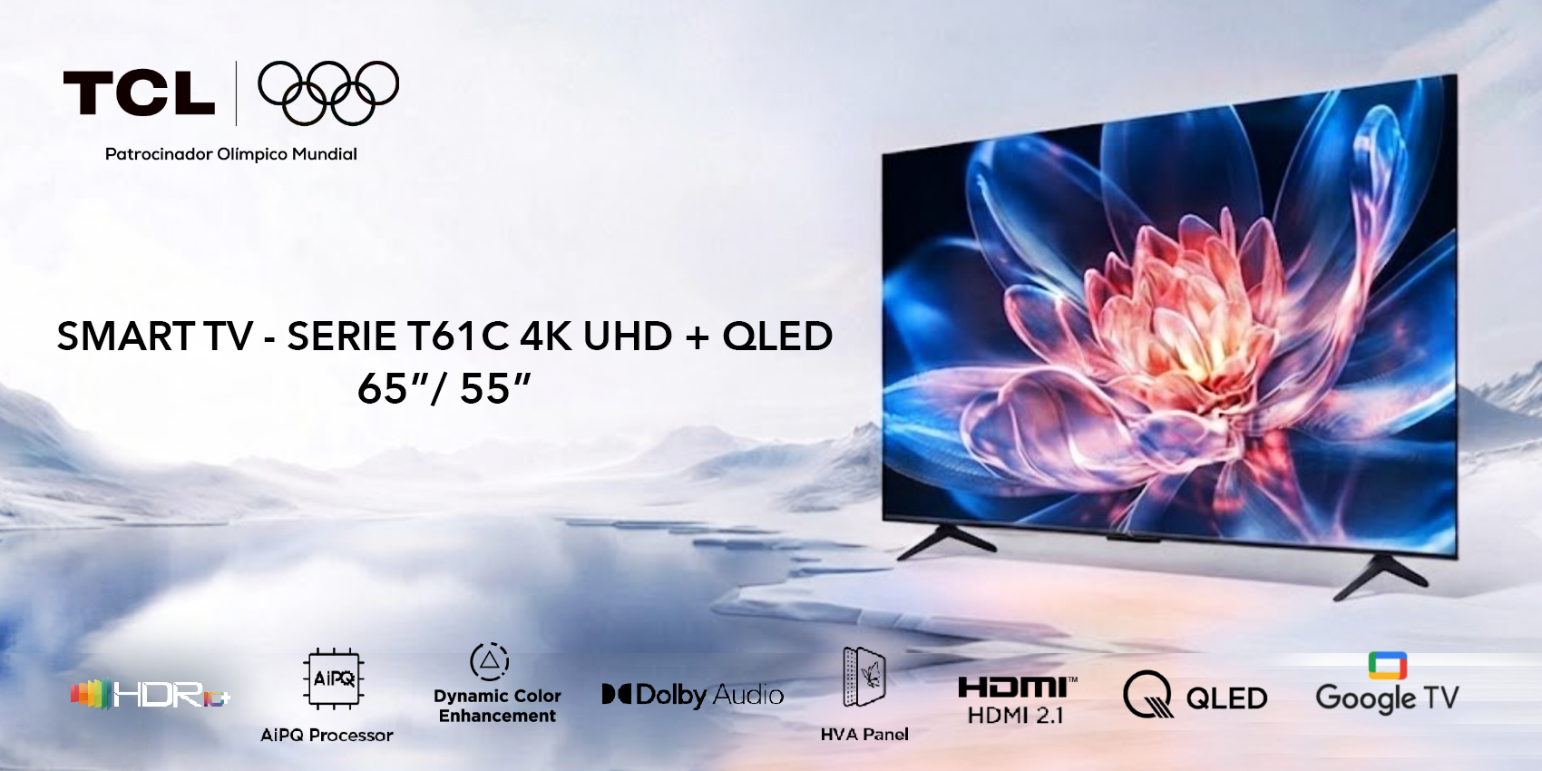 Banner TCL Smart TV QLED T61C