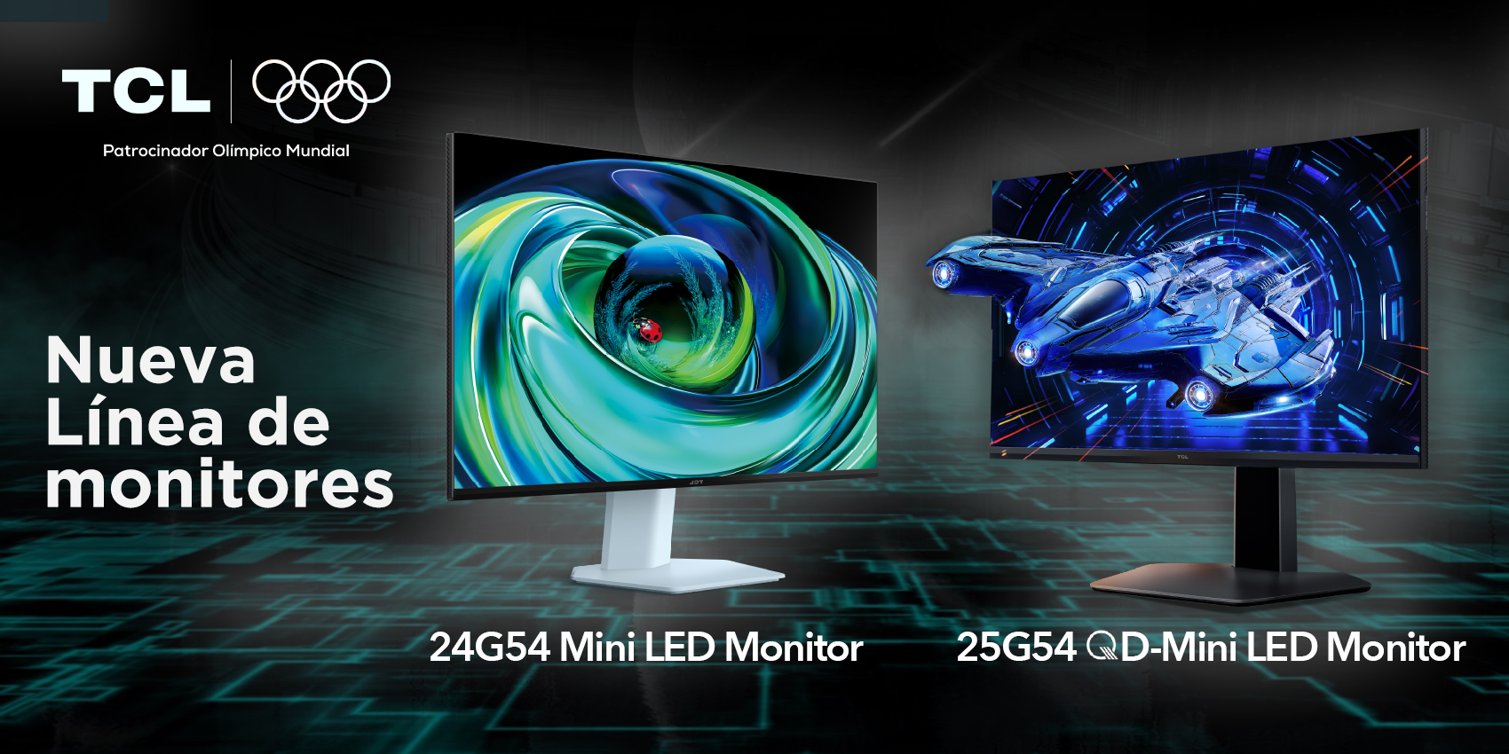Banner TCL Monitores 24G54 y 25G64